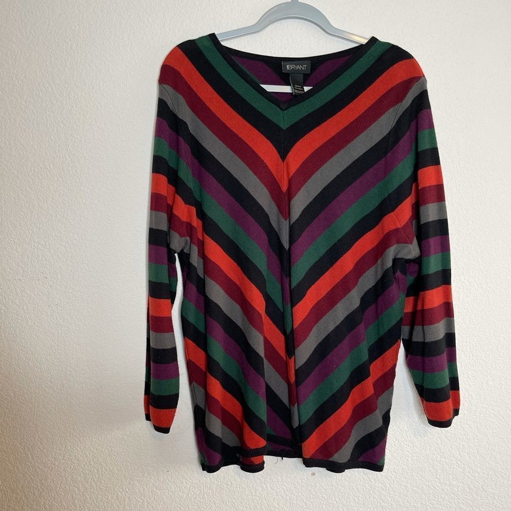 Lane Bryant chevon striped sweater
